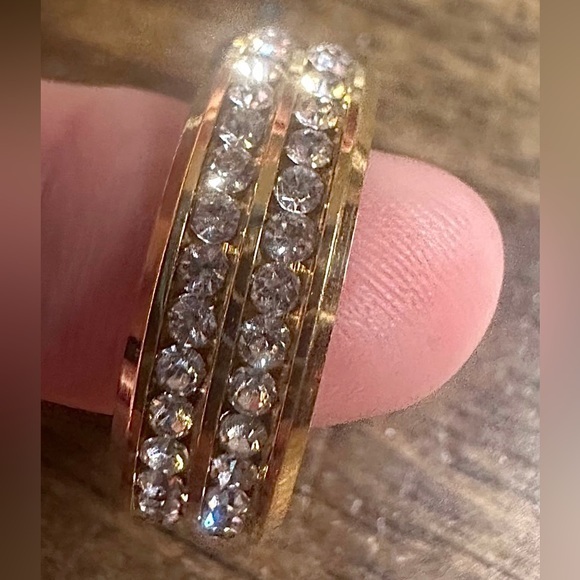 Wedding Ring, 2.11 Ct Round Simulated Diamond 14k Yellow Gold Filled Bling
